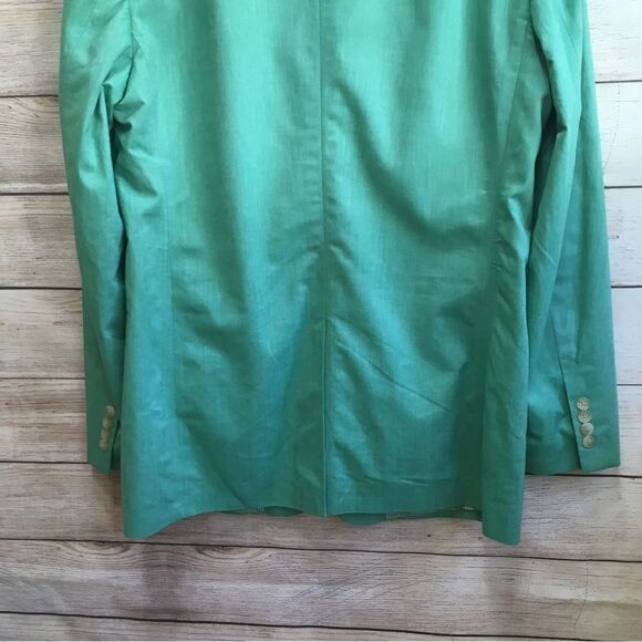SADDLEBRED BLAZER IN MINT GREEN - Picture 5 of 9